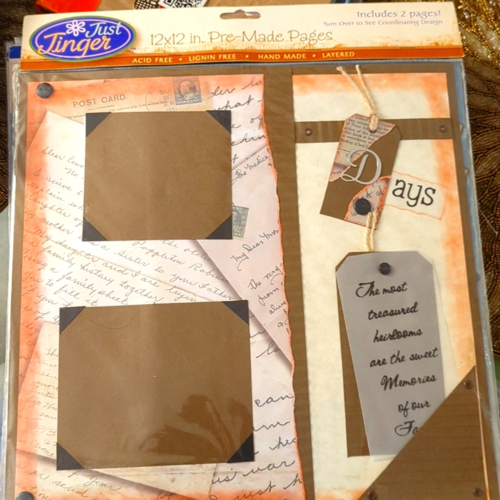 12x12 pre-made scrapbook page